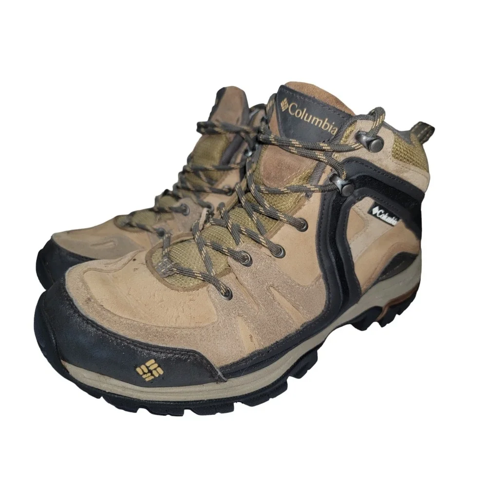 Columbia‎ Women's Shastalavista Mid Omni-Tech Brown Leather Hiking Boots Sz 8